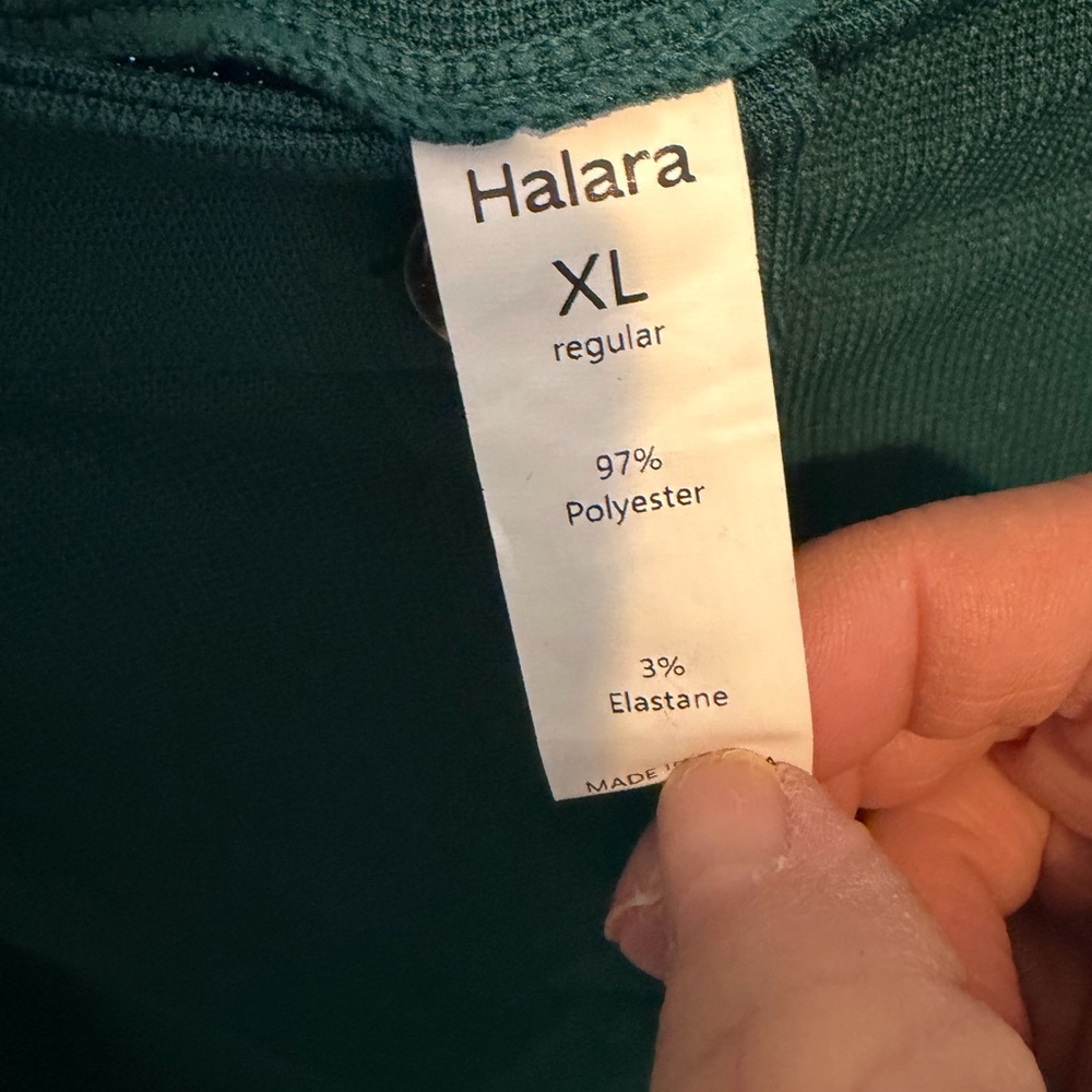 HALARA xl regular Deep Green waffle knit Dress Pants - Picture 2 of 4